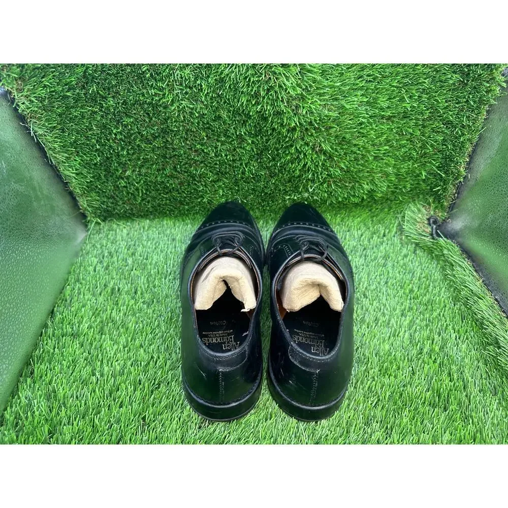 Allen Edmonds Clifton 3308 Derby Dress Shoes Men's 7.5 Black Leather Cap Toe